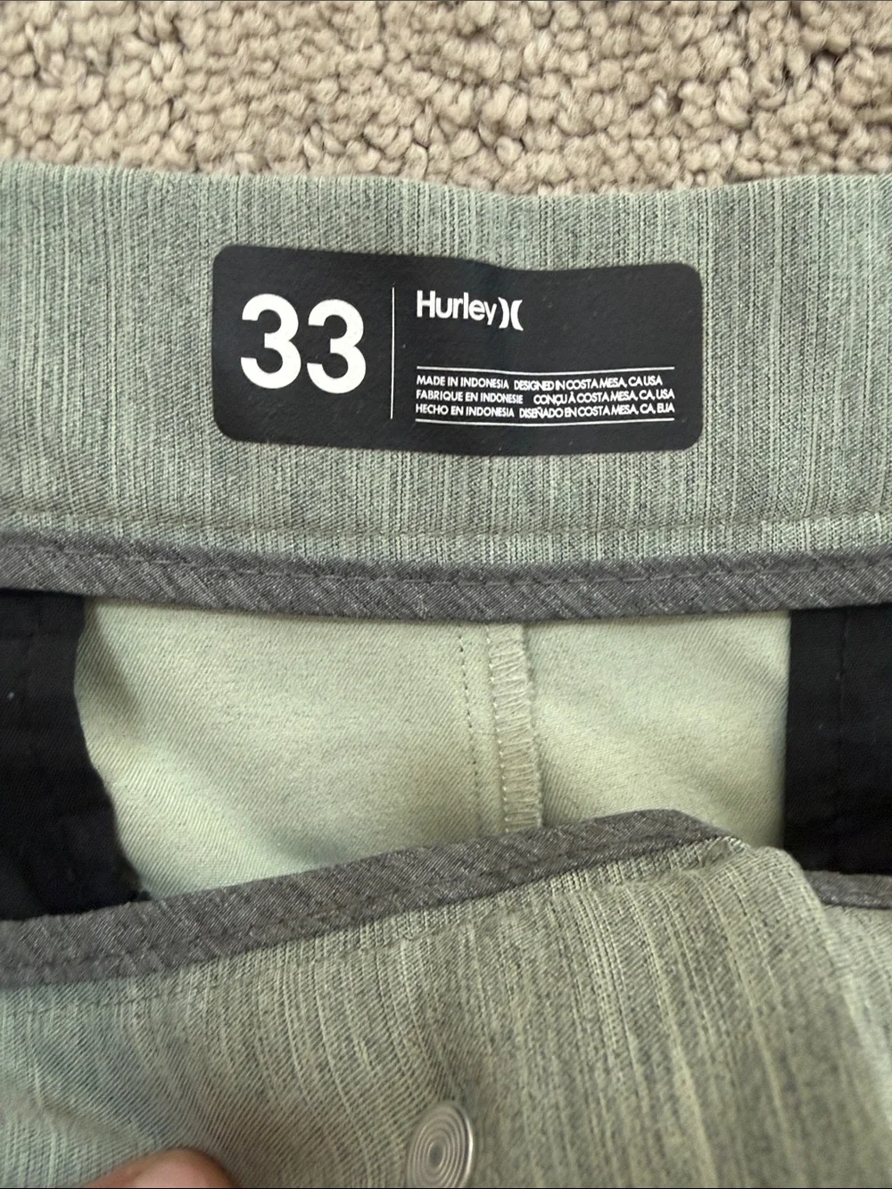 Hurley Men's Light Sage Performance Shorts